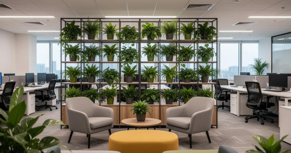 Comment intégrer une cloison végétale pour améliorer l'acoustique de votre bureau en open space – image 4
