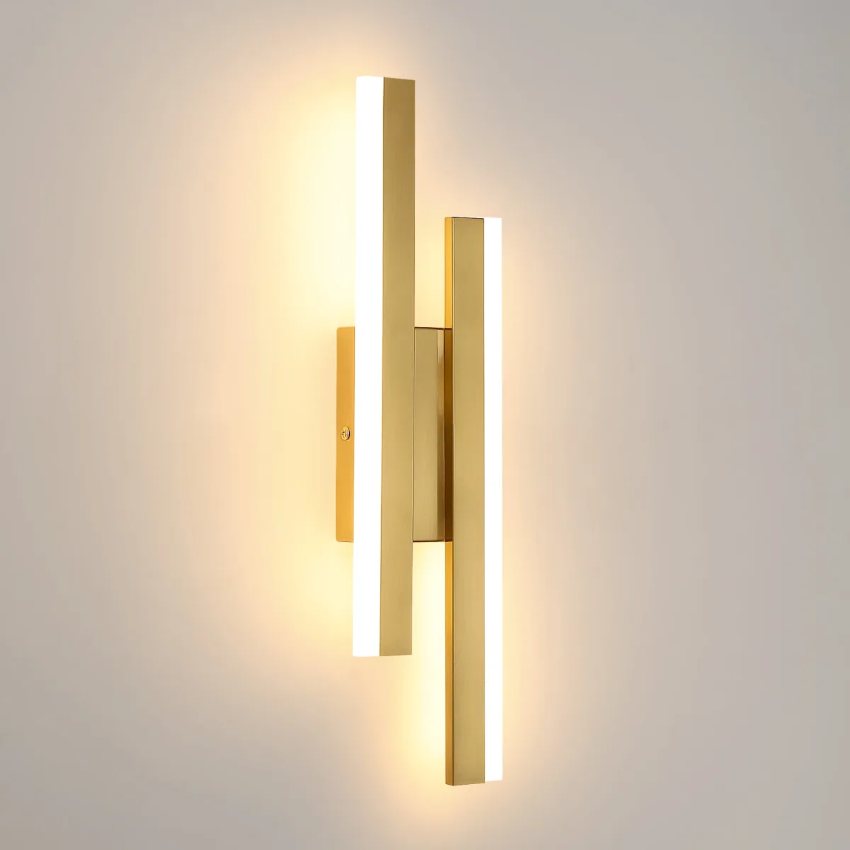 Applique murale LED dorée 16 W