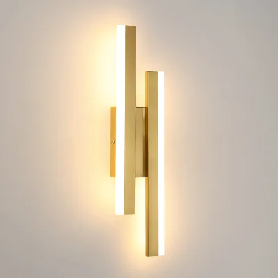 Applique murale LED dorée 16 W