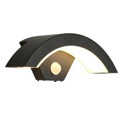 Applique murale noire d'extérieur à LED