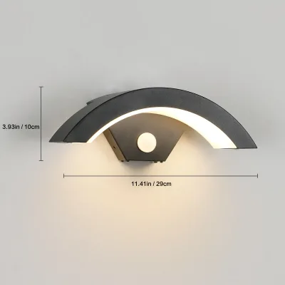 Applique murale noire d'extérieur à LED – image 2