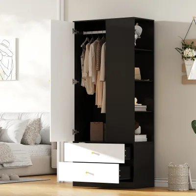 Armoire à porte miroir et 2 tiroirs – image 3