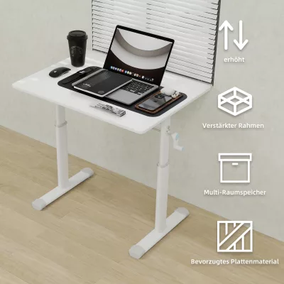 Bureau réglable en hauteur, cadre en métal