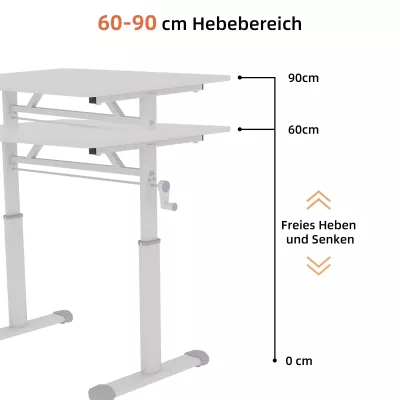 Bureau réglable en hauteur, cadre en métal – image 3