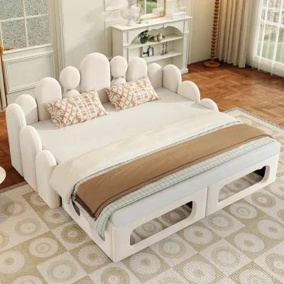Canapé-lit en velours avec couchage animal – image 2