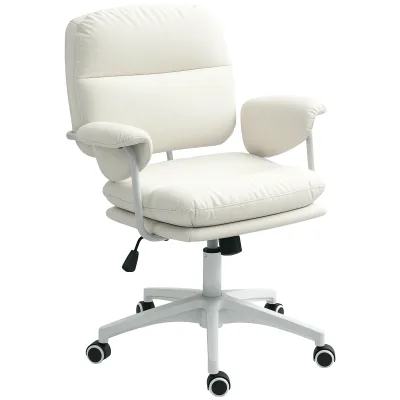 Chaise de bureau inclinable en simili cuir