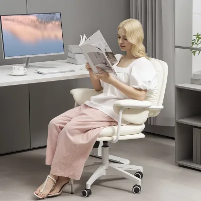 Chaise de bureau inclinable en simili cuir – image 2