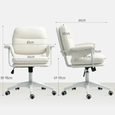 Chaise de bureau inclinable en simili cuir – image 3