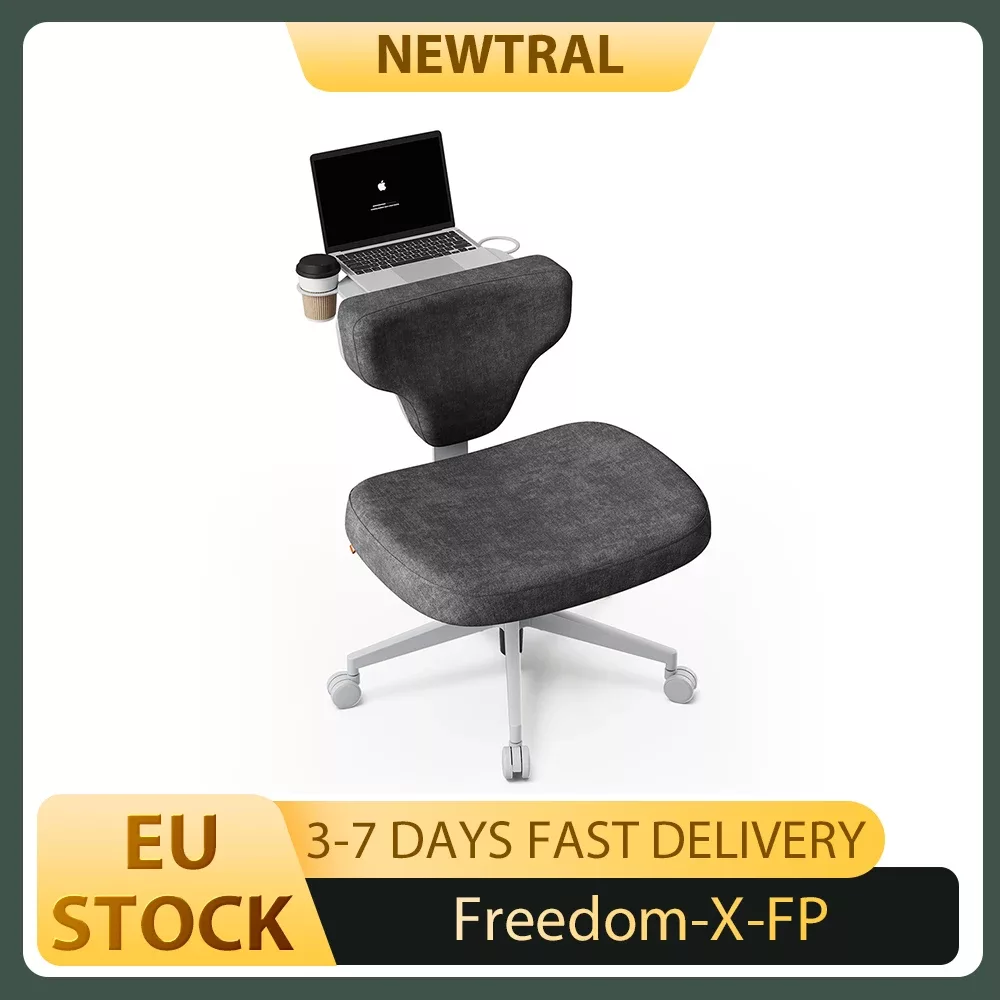 Chaise de bureau multi-positions abricot