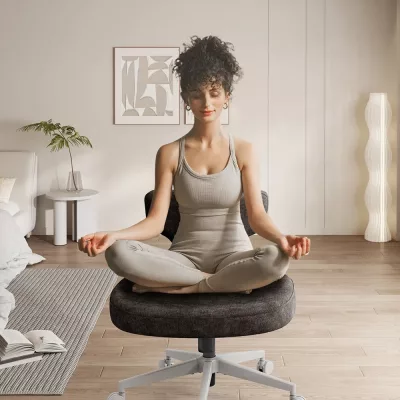 Chaise de bureau multi-positions abricot – image 2