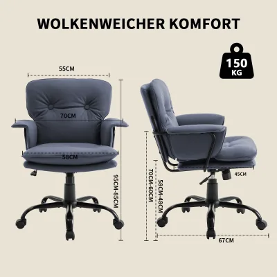 Chaise de bureau pivotante ergonomique – image 2