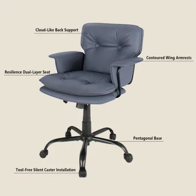 Chaise de bureau pivotante ergonomique – image 3