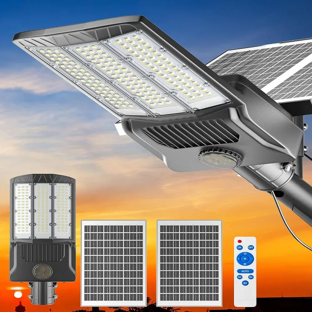 Lampadaire solaire extérieur en aluminium