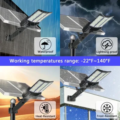 Lampadaire solaire extérieur en aluminium – image 3