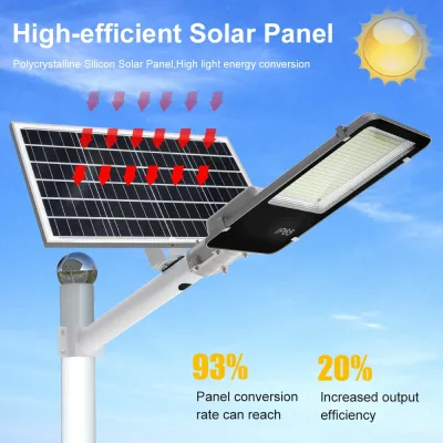 Lampe solaire extérieure 300 W en aluminium – image 3