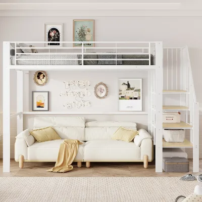 Lit mezzanine en métal 90 × 200 cm
