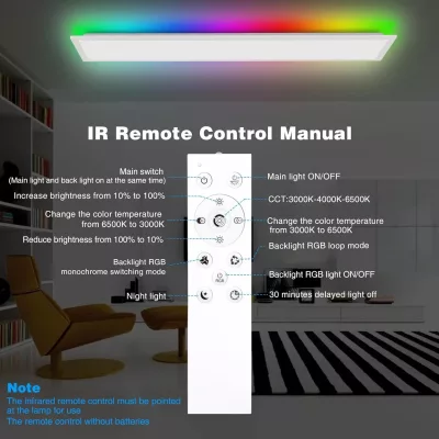 Plafonnier LED RVB avec télécommande – image 2