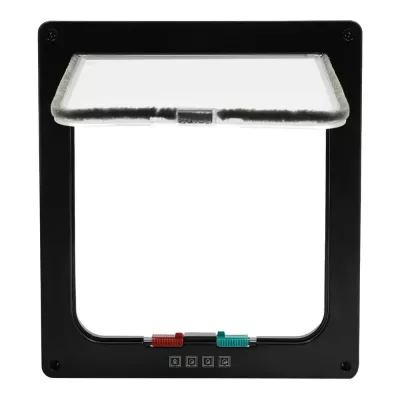 Porte pour chat noire en plastique ABS – image 2