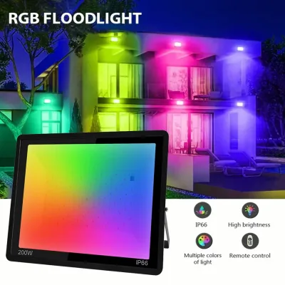 Projecteur LED RVB d'extérieur en aluminium