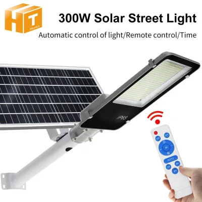 Réverbère solaire LED en aluminium, 300 W