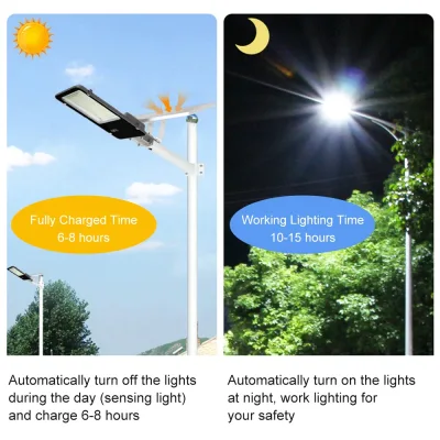 Réverbère solaire LED en aluminium, 300 W – image 3