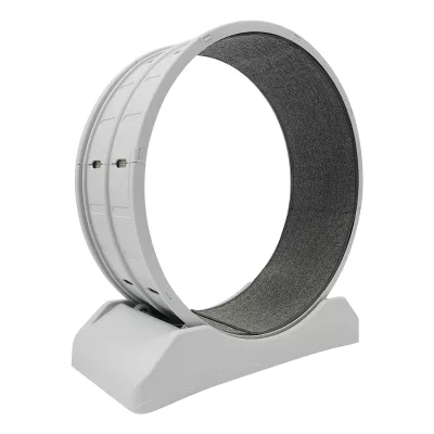 Roue de course grise pour chat, silencieuse – image 2